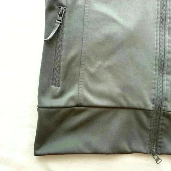 Bench Gray/Yellow Crop Neck Fleece Lined Thumb Hole Athletic Jacket Size M - Picture 6 of 14